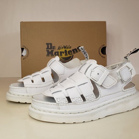 Dr. Martens 8092 Arc Mono white leather sandals with box size US 5 - Picture 1 of 15